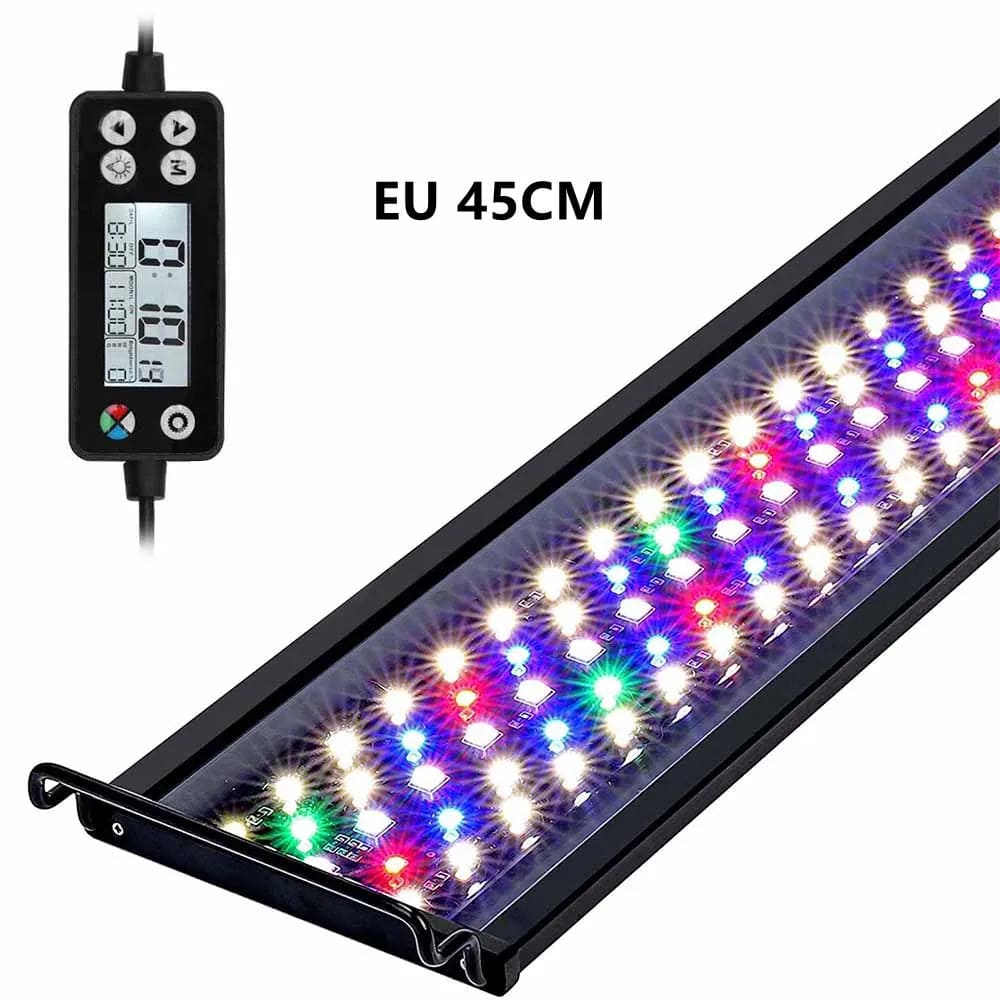 Avelena | Fullgain 24/7 Lcd Aquarium Licht Volles Spektrum Wasserdicht Aluminiumlegierung Ausziehbare Aqua Led Bar Beleuchtung Für Pflanzenwachstum