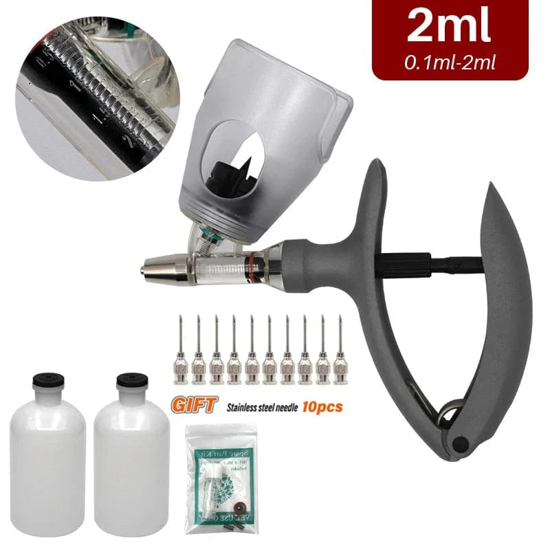 Avelena | 1Ml/2Ml/5Ml Automatische Veterinäre Kontinuierliche Spritze Tierinjektion Einstellbarer Impfstoff Für Nutztiere Schwein Rind Schaf