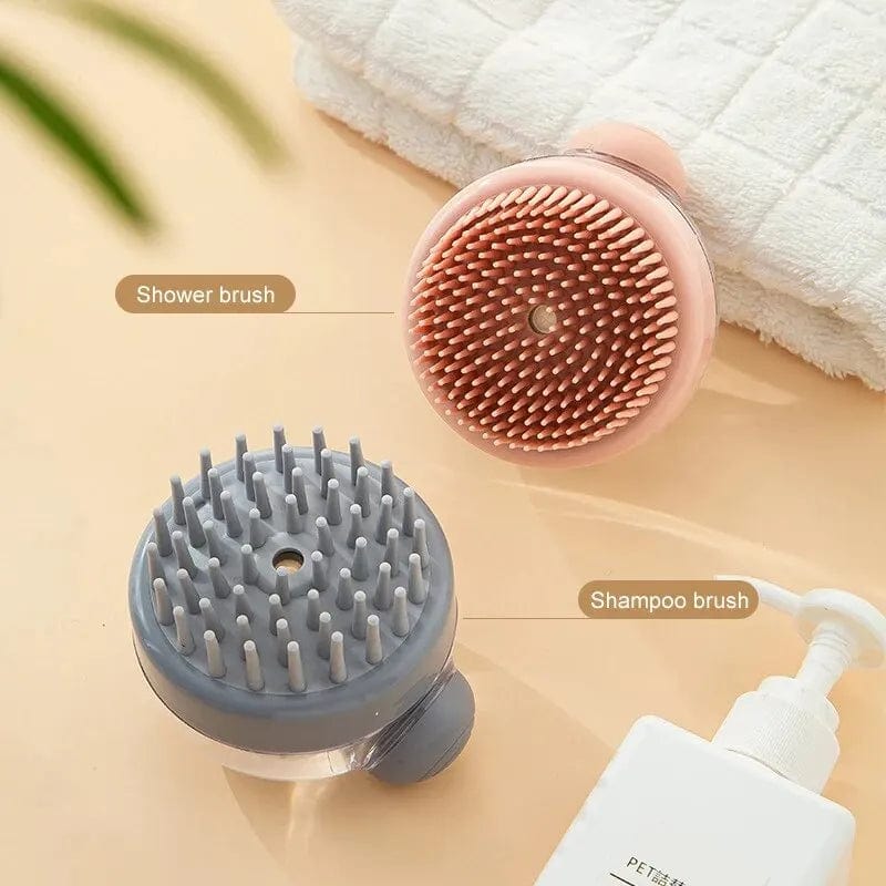 Avelena | 1 Stück Haustier-Badebürste Weiches Silikon Mit Shampoo-Spender Sanfte Massage Für Pflege Und Reinigung Von Fell Und Haar
