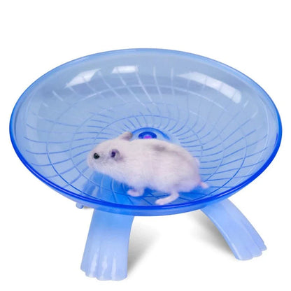 Avelena | 1 Stück Haustier Hamster Laufrad Lautloses Flugzeugteller Stahlachswheel Laufende Scheibe Spielzeuge Käfig Übung Kleine Tiere Zubehör