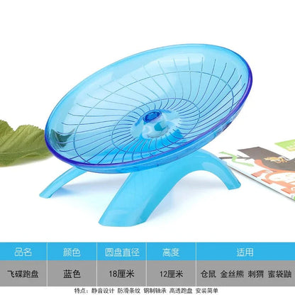 Avelena | 1 Stück Haustier Hamster Laufrad Lautloses Flugzeugteller Stahlachswheel Laufende Scheibe Spielzeuge Käfig Übung Kleine Tiere Zubehör