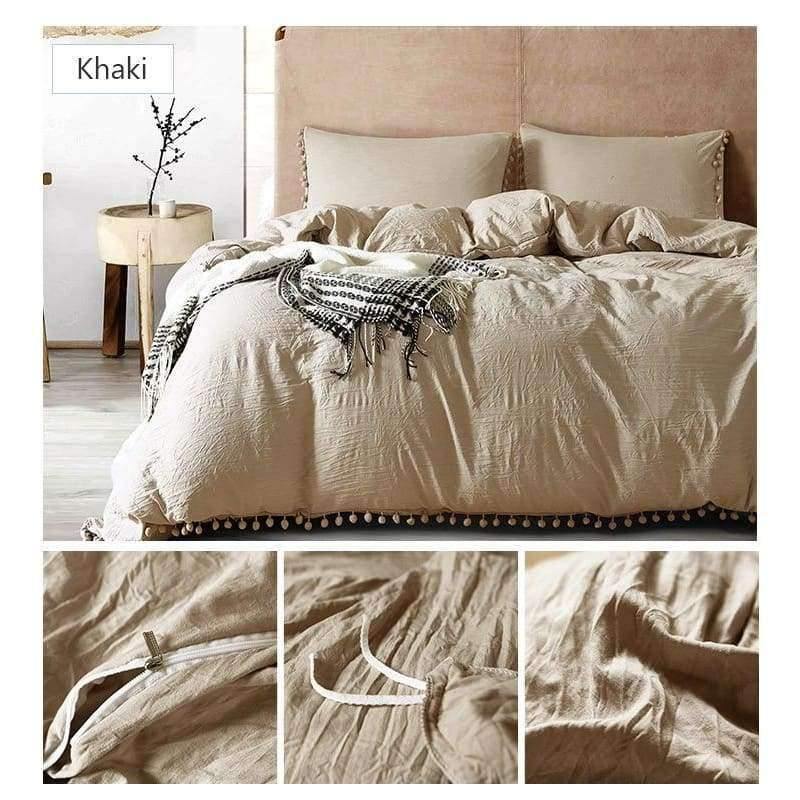 Avelena | 2/3Tlg Pink Bettwäsche Sets Mit Kleinen Ball Mikrofasern Stoff Twin Double Queen King Bettbezug Kissenbezug Bequemes Zuhause Textil