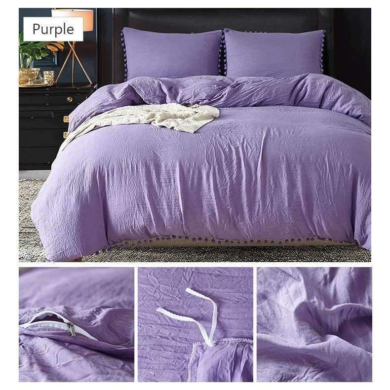 Avelena | 2/3Tlg Pink Bettwäsche Sets Mit Kleinen Ball Mikrofasern Stoff Twin Double Queen King Bettbezug Kissenbezug Bequemes Zuhause Textil