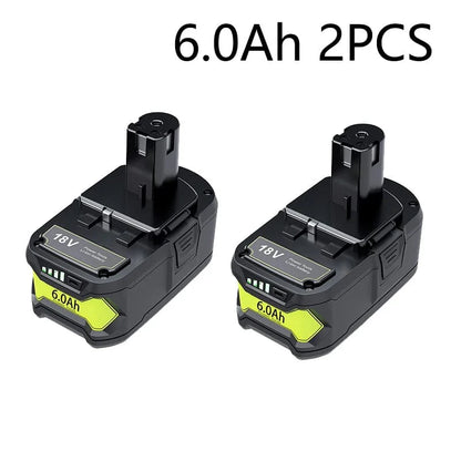Avelena | 6Ah für Ryobi P108 18V One+ Plus Batterie 18 Volt Lithium-Ionen Elektrowerkzeuge P104 P107 Rb18L50 Rb18L20 P108