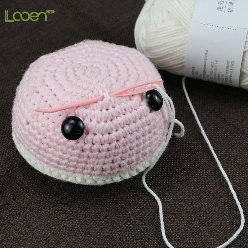 Avelena | 2 Stück Looen Gebogene Spitze Garn Stricknadeln Große Öse Nähnadeln Teppich Stopfnadel Handwerk Diy Nähzubehör Hellgrau