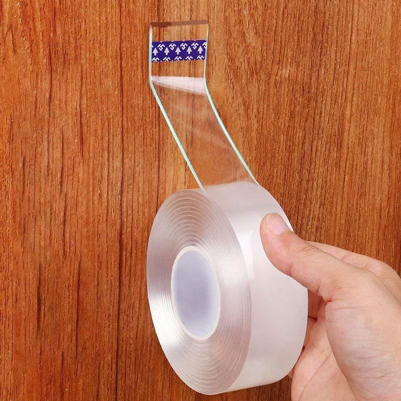 Avelena | 1/2/3/5M 50Cm Doppelseitiges Klebeband Waschbar Festteppich Spike Kleber Transparente Streifen Gekko Tape Klebe Gadget Acryl Universal