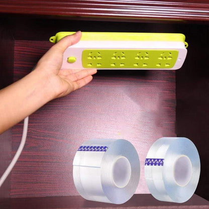 Avelena | 1/2/3/5M 50Cm Doppelseitiges Klebeband Waschbar Festteppich Spike Kleber Transparente Streifen Gekko Tape Klebe Gadget Acryl Universal