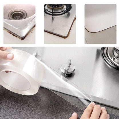 Avelena | Küchenspüle Dichtband Transparent Wasserdicht Anti-Schimmel Selbstklebendes Badezimmerband Pool Wasserdicht 10Mm Breit