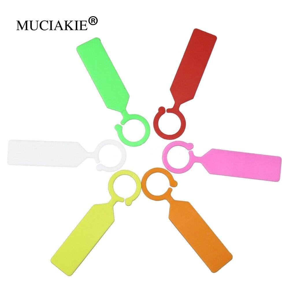 Avelena | 50Pcs Ring Plastik Hängeschilder Garten Pflanzen Topf Marker Wiederverwendbar Wasserdicht Dicke Haken Baum Etiketten Dekoration Werkzeug
