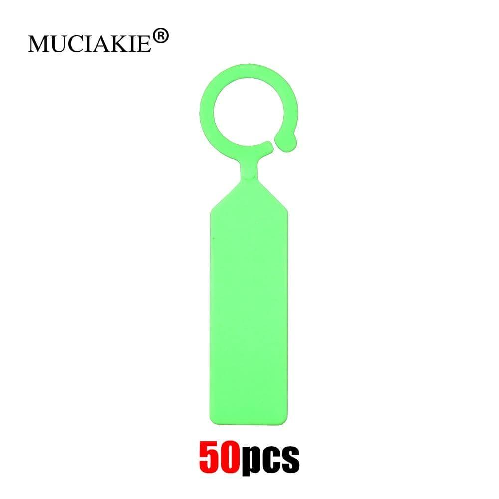 Avelena | 50Pcs Ring Plastik Hängeschilder Garten Pflanzen Topf Marker Wiederverwendbar Wasserdicht Dicke Haken Baum Etiketten Dekoration Werkzeug