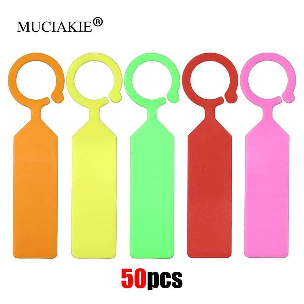 Avelena | 50Pcs Ring Plastik Hängeschilder Garten Pflanzen Topf Marker Wiederverwendbar Wasserdicht Dicke Haken Baum Etiketten Dekoration Werkzeug