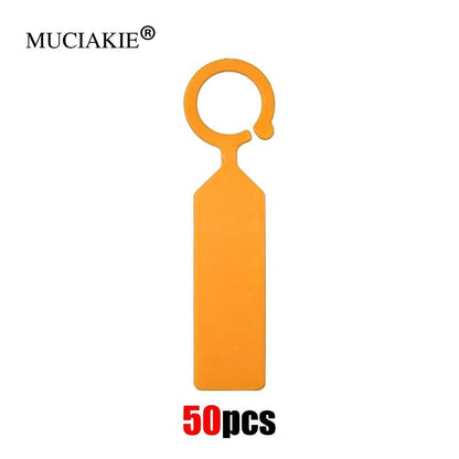 Avelena | 50Pcs Ring Plastik Hängeschilder Garten Pflanzen Topf Marker Wiederverwendbar Wasserdicht Dicke Haken Baum Etiketten Dekoration Werkzeug