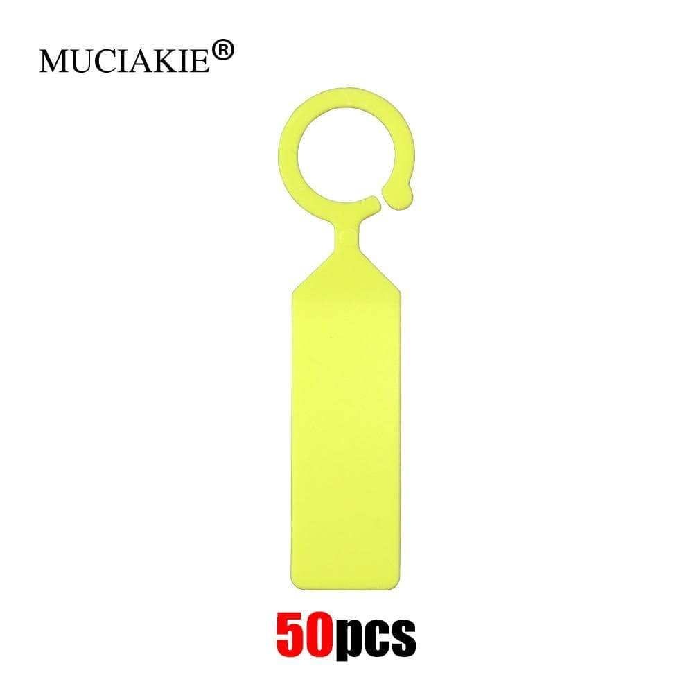 Avelena | 50Pcs Ring Plastik Hängeschilder Garten Pflanzen Topf Marker Wiederverwendbar Wasserdicht Dicke Haken Baum Etiketten Dekoration Werkzeug