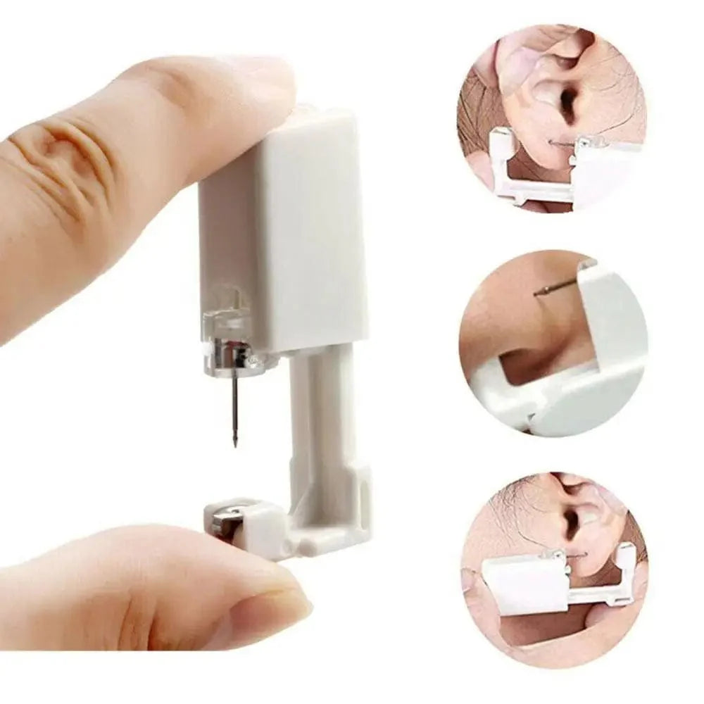 Avelena | 20 Stück Sicherheits-Ohr-Piercing-Pistolen-Kit Einweg Desinfizieren Sicherheits-Ohrstecker Piercer Maschine Stifte Nasenclip Körper Schmuck Piercing Werkzeug