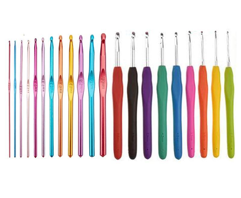 Avelena | Häkelnadelset mit Tasche 14 Stile Stricknadeln Set Diy Nadel Kunst Handwerk Scheren Marker Nähwerkzeuge Gyh
