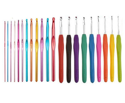 Avelena | Häkelnadelset mit Tasche 14 Stile Stricknadeln Set Diy Nadel Kunst Handwerk Scheren Marker Nähwerkzeuge Gyh