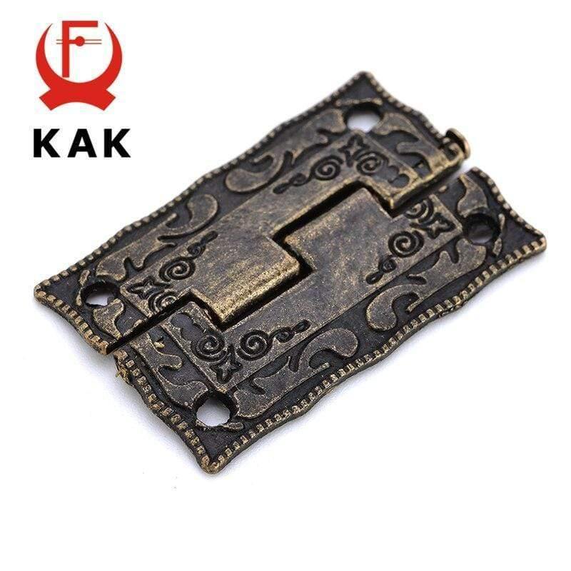 Avelena | 2Pcs Kak Antik Bronze Scharniere Schrank Tür Schublade Dekorative Mini Scharnier für Schmuckaufbewahrung Holzbox Möbelbeschläge