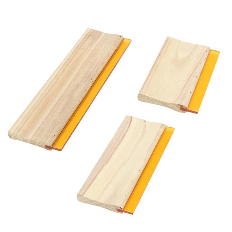 Avelena | 3 Stück Siebdruckfarbe Schaber Schablonen Werkzeuge 16Cm 24Cm 33Cm