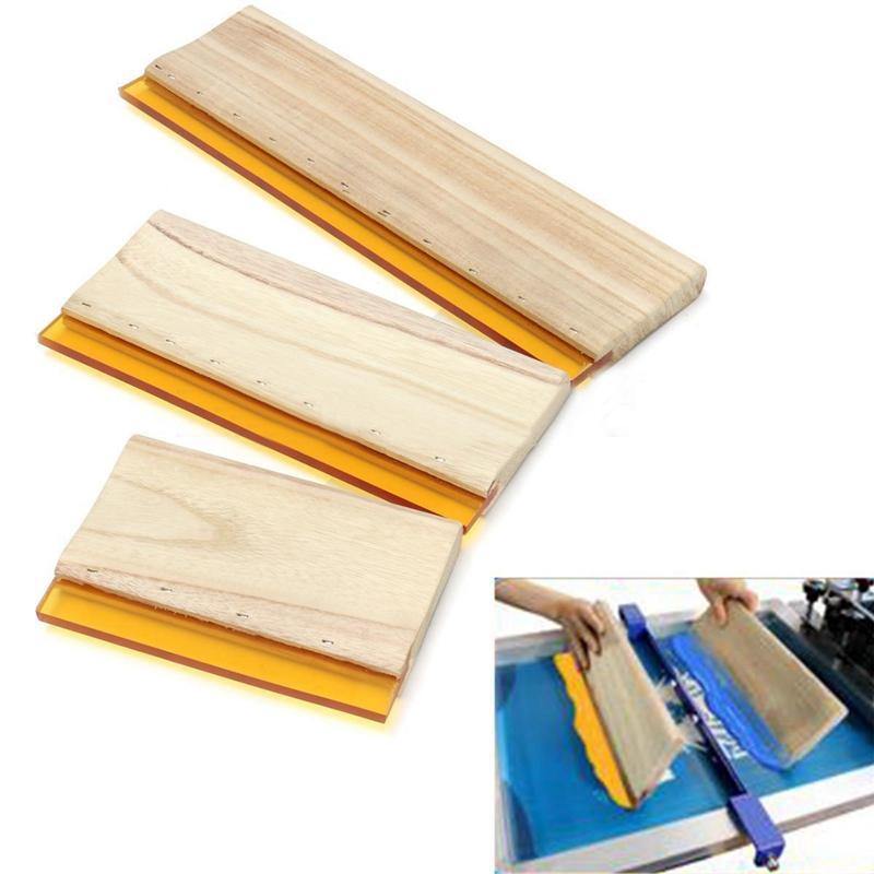 Avelena | 3 Stück Siebdruckfarbe Schaber Schablonen Werkzeuge 16Cm 24Cm 33Cm