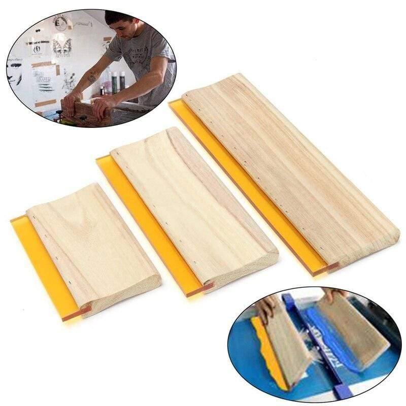 Avelena | 3 Stück Siebdruckfarbe Schaber Schablonen Werkzeuge 16Cm 24Cm 33Cm