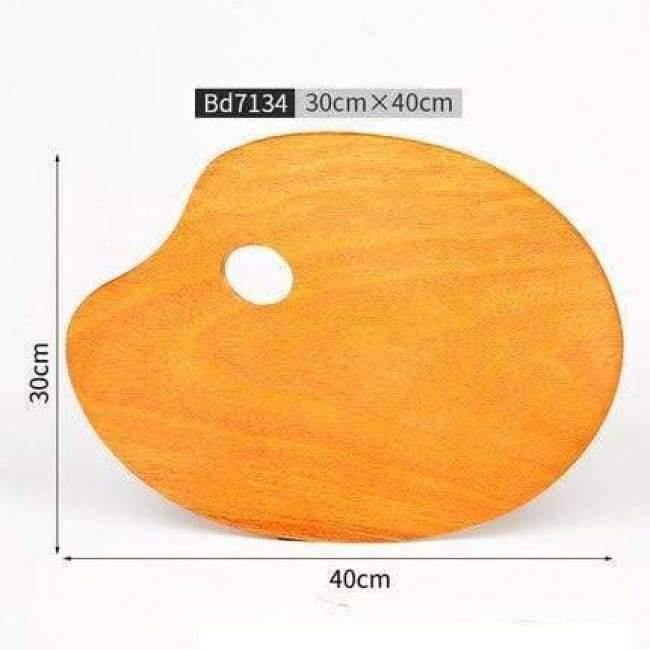 Avelena | 1 Stück Öl-Acryl-Malpalette Solide Holz Walnussfarbe Professionelles Ölmaltray Künstlerpalette Paleta Kunstbedarf