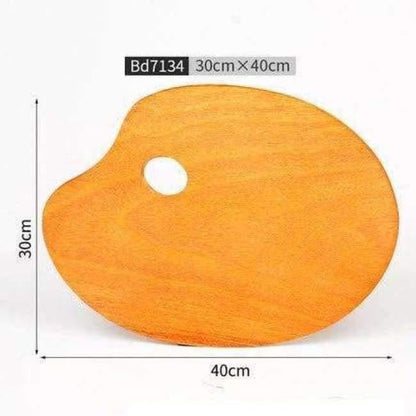Avelena | 1 Stück Öl-Acryl-Malpalette Solide Holz Walnussfarbe Professionelles Ölmaltray Künstlerpalette Paleta Kunstbedarf