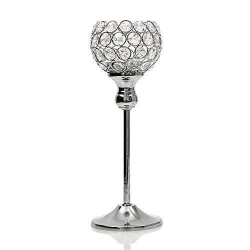 Avelena | Kristall Teelichthalter Kaffeetisch Centerpieces Metall Kerzenständer Hochzeits Weihnachts Halloween Dekoration