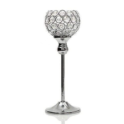 Avelena | Kristall Teelichthalter Kaffeetisch Centerpieces Metall Kerzenständer Hochzeits Weihnachts Halloween Dekoration