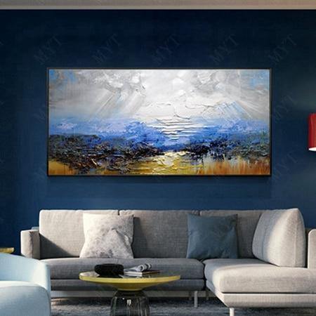 Avelena | Malknife Malerei Ölmalerei, Abstrakt Auf Leinwand 100% Handgemachte Kunst Moderne Kunst Wohnzimmer Wanddeko