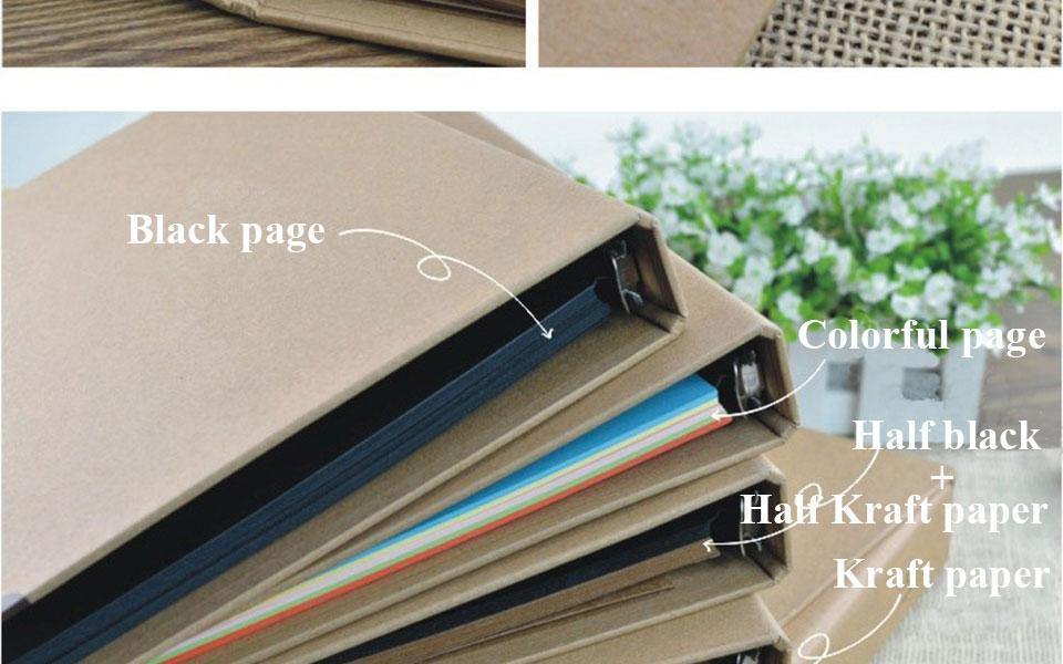 Avelena | 30 Seiten Blanko/Losblätter Fotoalbum Scrapbook Handgemacht/Hochzeit/Diy/Selbstklebend/Papier Fotoalbumhülle Kraftalbum Für Fotos