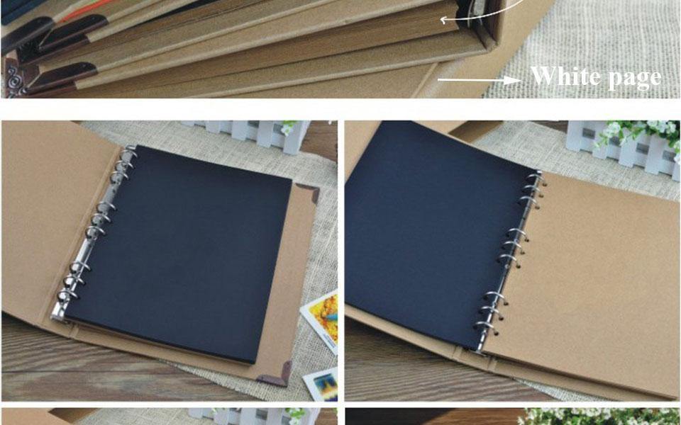 Avelena | 30 Seiten Blanko/Losblätter Fotoalbum Scrapbook Handgemacht/Hochzeit/Diy/Selbstklebend/Papier Fotoalbumhülle Kraftalbum Für Fotos