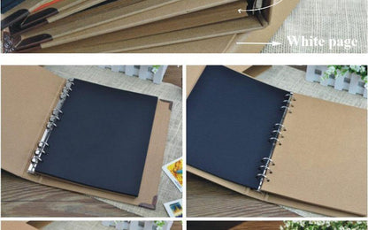 Avelena | 30 Seiten Blanko/Losblätter Fotoalbum Scrapbook Handgemacht/Hochzeit/Diy/Selbstklebend/Papier Fotoalbumhülle Kraftalbum Für Fotos