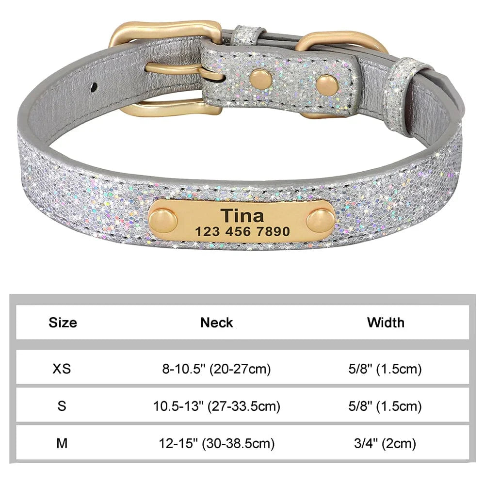Avelena | Personalisierter Hund Katze Halsband Verstellbares Katzen Kristall Halsbänder Anti-Verlust Leder Welpen Katzen Halskette Fliege Strass Zubehör