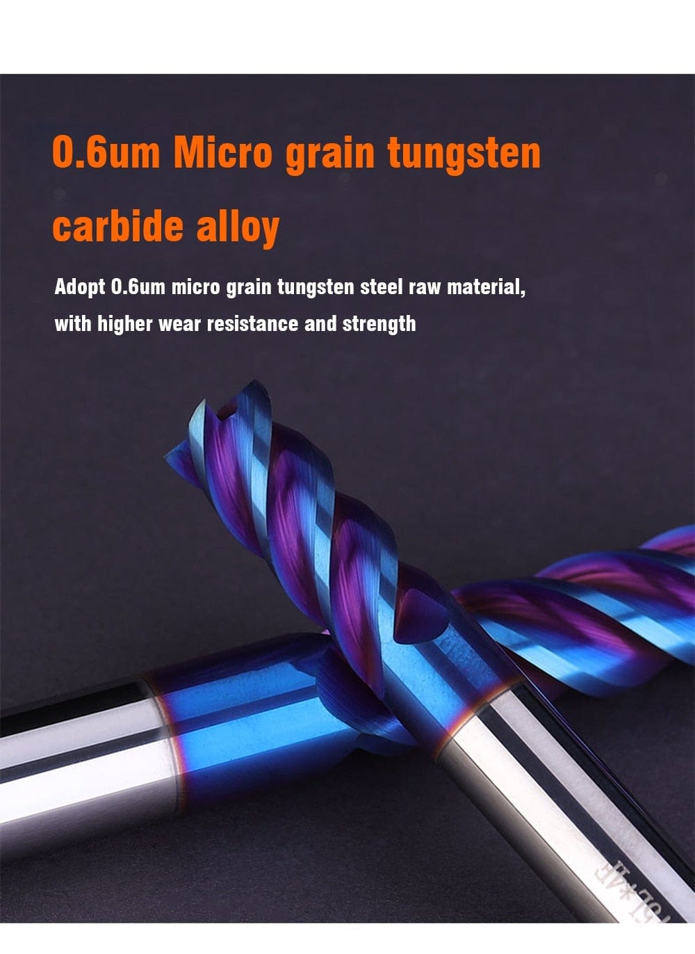 Avelena | 4-Flöten-Hrc65-Hartmetall-Fräser Hartmetall-Fräser Wolframstahl-Fräser Cnc-Werkzeuge
