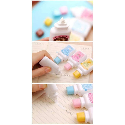Avelena | 4 Stk/Los Süße Milch Korrekturband 6M Material Escolar Kawaii Schreibwaren Büro Schulbedarf Papelaria