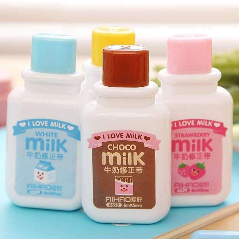 Avelena | 4 Stk/Los Süße Milch Korrekturband 6M Material Escolar Kawaii Schreibwaren Büro Schulbedarf Papelaria