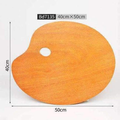 Avelena | 1 Stück Öl-Acryl-Malpalette Solide Holz Walnussfarbe Professionelles Ölmaltray Künstlerpalette Paleta Kunstbedarf