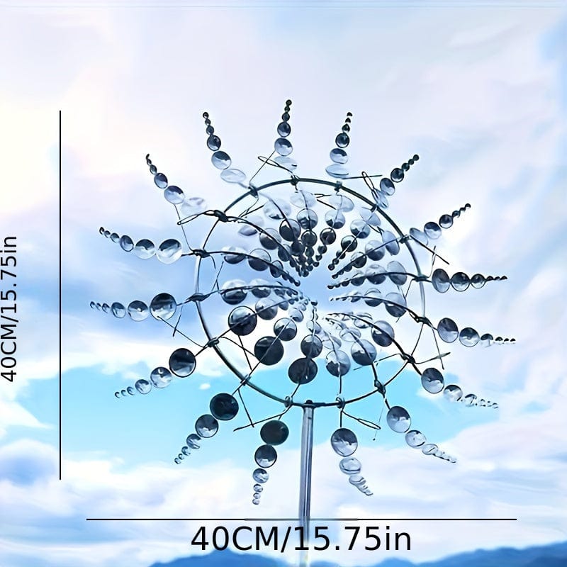 Avelena | 1 Stück Magischer Metall-Windmühle, 3D Metall Outdoor Windspiel für Hof und Garten, Einzigartige Metall kinetische Winds skulpturen & Windspiel, Windfänger Metall Outdoor Rasen Terrasse Dekoration Wind skulptur