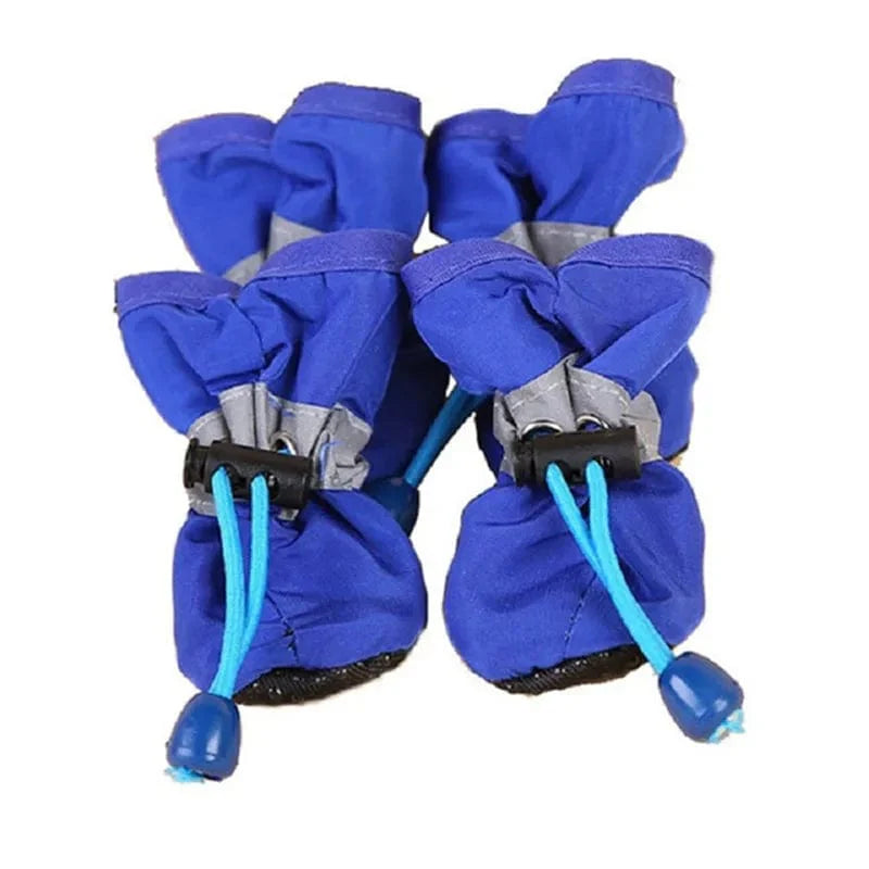 Avelena | 4Pcs/Set Wasserdichte Haustier Hundeschuhe Rutschfeste Regenhosen Schuhe für Kleine Katzen Hunde Welpen Hund Haustier Stiefel Haustier Pfoten Zubehör