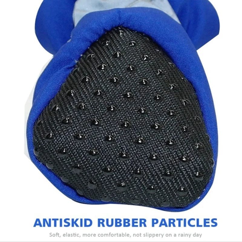 Avelena | 4Pcs/Set Wasserdichte Haustier Hundeschuhe Rutschfeste Regenhosen Schuhe für Kleine Katzen Hunde Welpen Hund Haustier Stiefel Haustier Pfoten Zubehör