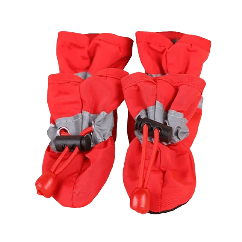 Avelena | 4Pcs/Set Wasserdichte Haustier Hundeschuhe Rutschfeste Regenhosen Schuhe für Kleine Katzen Hunde Welpen Hund Haustier Stiefel Haustier Pfoten Zubehör
