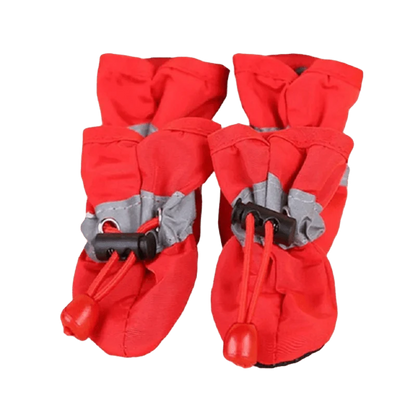 Avelena | 4Pcs/Set Wasserdichte Haustier Hundeschuhe Rutschfeste Regenhosen Schuhe für Kleine Katzen Hunde Welpen Hund Haustier Stiefel Haustier Pfoten Zubehör