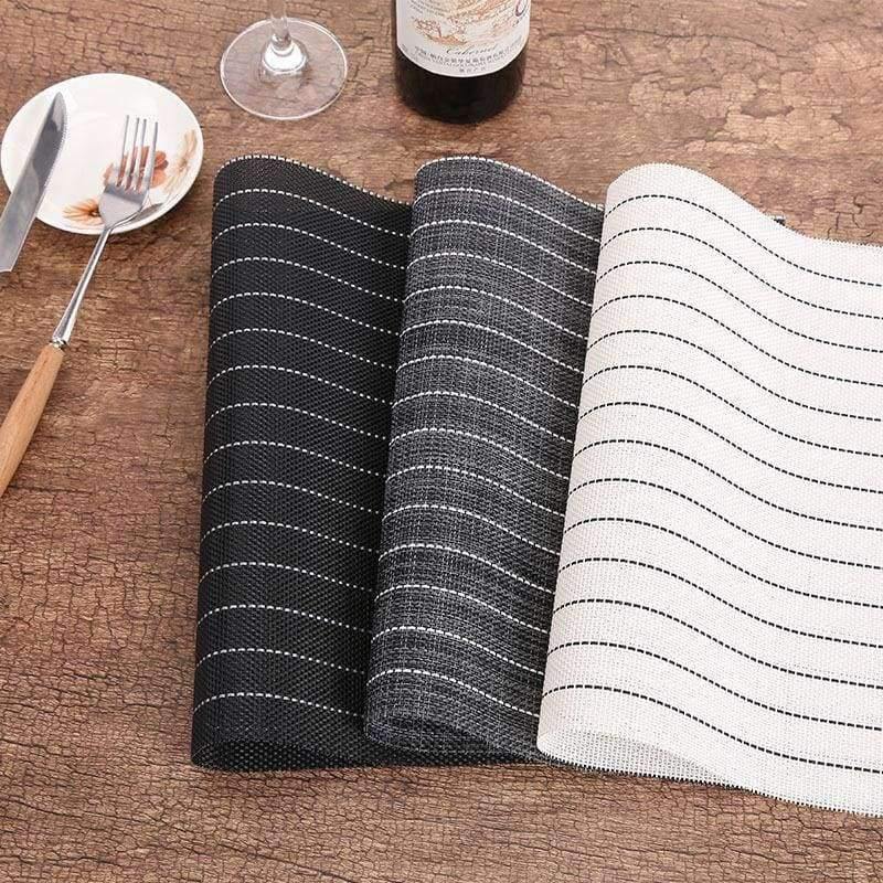 Avelena | 4-Teiliges Geschirrpad Tischdecke Matte Wärmeisolierung Rutschfesten Einfache Platzdeckchen Disc Weiße Pads Schüsseluntersetzer Küchenaccessoires