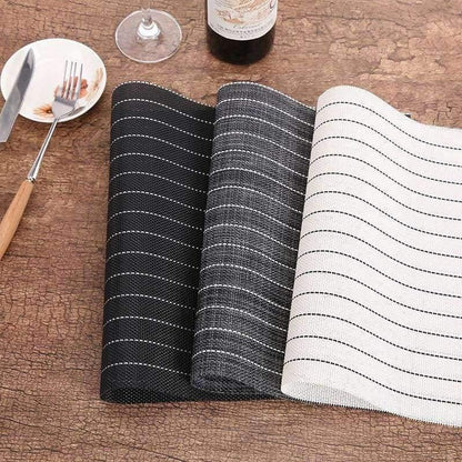 Avelena | 4-Teiliges Geschirrpad Tischdecke Matte Wärmeisolierung Rutschfesten Einfache Platzdeckchen Disc Weiße Pads Schüsseluntersetzer Küchenaccessoires