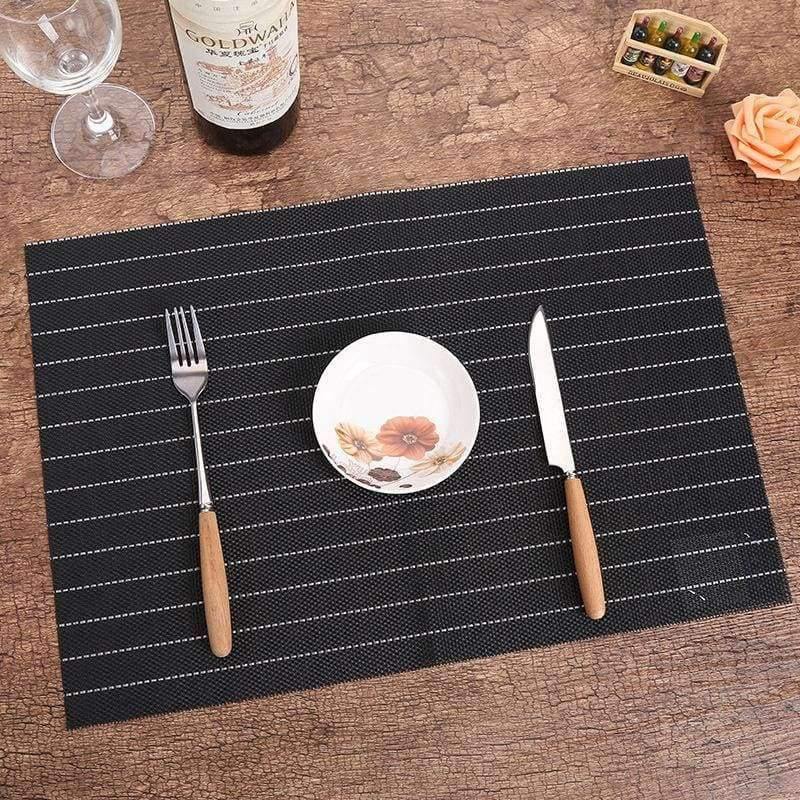 Avelena | 4-Teiliges Geschirrpad Tischdecke Matte Wärmeisolierung Rutschfesten Einfache Platzdeckchen Disc Weiße Pads Schüsseluntersetzer Küchenaccessoires
