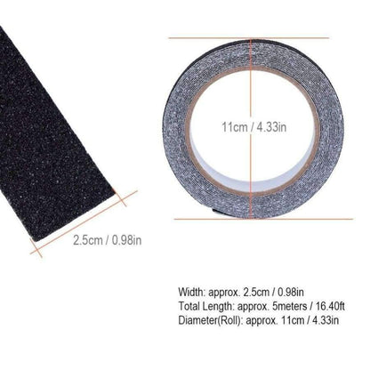 Avelena | 5 Meter Pvc Antirutschband Rutschfestes Klebeband Treppenstufen Bodensicherheitsstreifen Schwarz