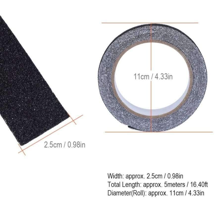 Avelena | 5 Meter Pvc Antirutschband Rutschfestes Klebeband Treppenstufen Bodensicherheitsstreifen Schwarz