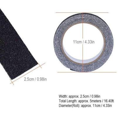 Avelena | 5 Meter Pvc Antirutschband Rutschfestes Klebeband Treppenstufen Bodensicherheitsstreifen Schwarz