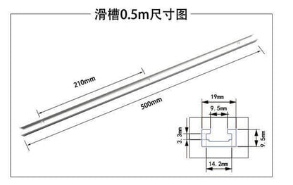 Avelena | 300-1220Mm T-Schiene T-Slot Gehrungslot Vorrichtung T Schraubgerät Slot 19X9.5Mm für Tischsäge Cnc Tisch Holzwerkzeug