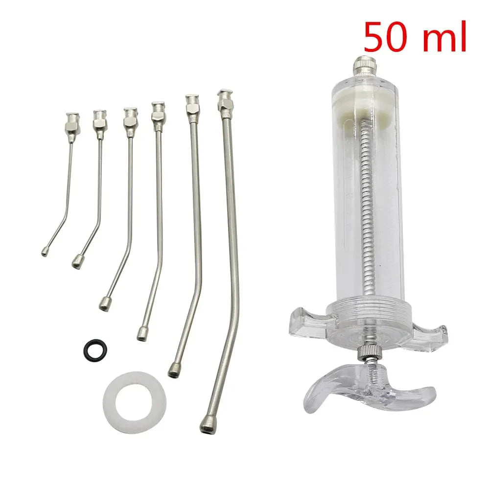 Avelena | 1 Set 10Ml/20Ml/50Ml Vogelfutter Spritze Kit Mit 6 Stück Gewölbten Gavage Rohren Vogel Fütterung Futter Medizin Zubehör